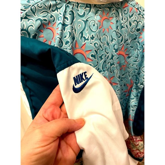 Vintage Nike Windbreaker Jacket Multicolor Long Sleeve Track Full Zip 90s Size M - Picture 4 of 11